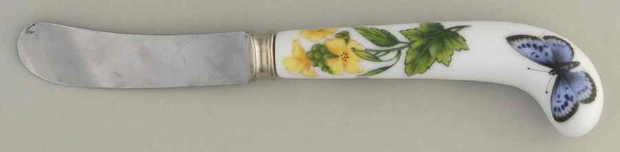 Worcester Herbs (Green Trim) Canape Spreader by Royal Worcester-1