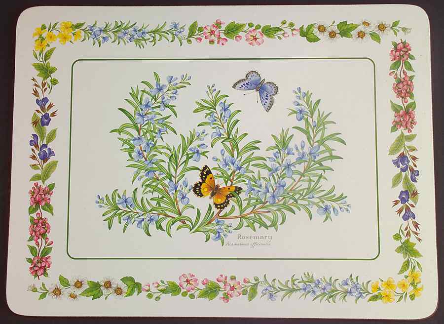 Worcester Herbs (Green Trim) Corkboard Placemat by Royal Worcester-1