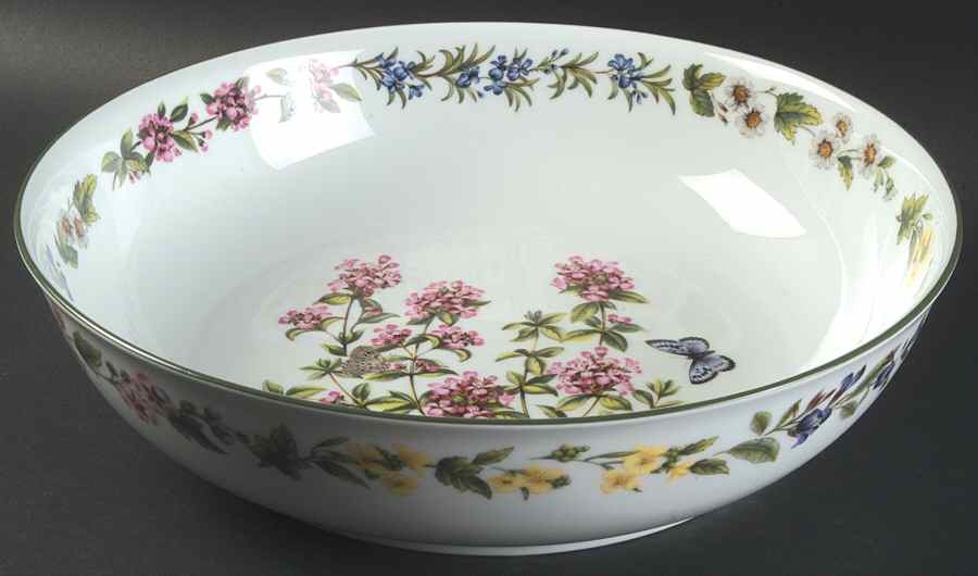 Worcester Herbs (Green Trim) Centerpiece by Royal Worcester-1