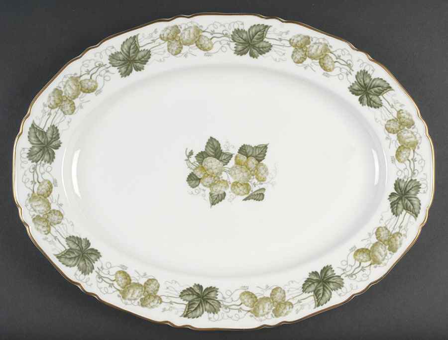 The Worcester Hop 17" Oval Serving Platter by Royal Worcester-1