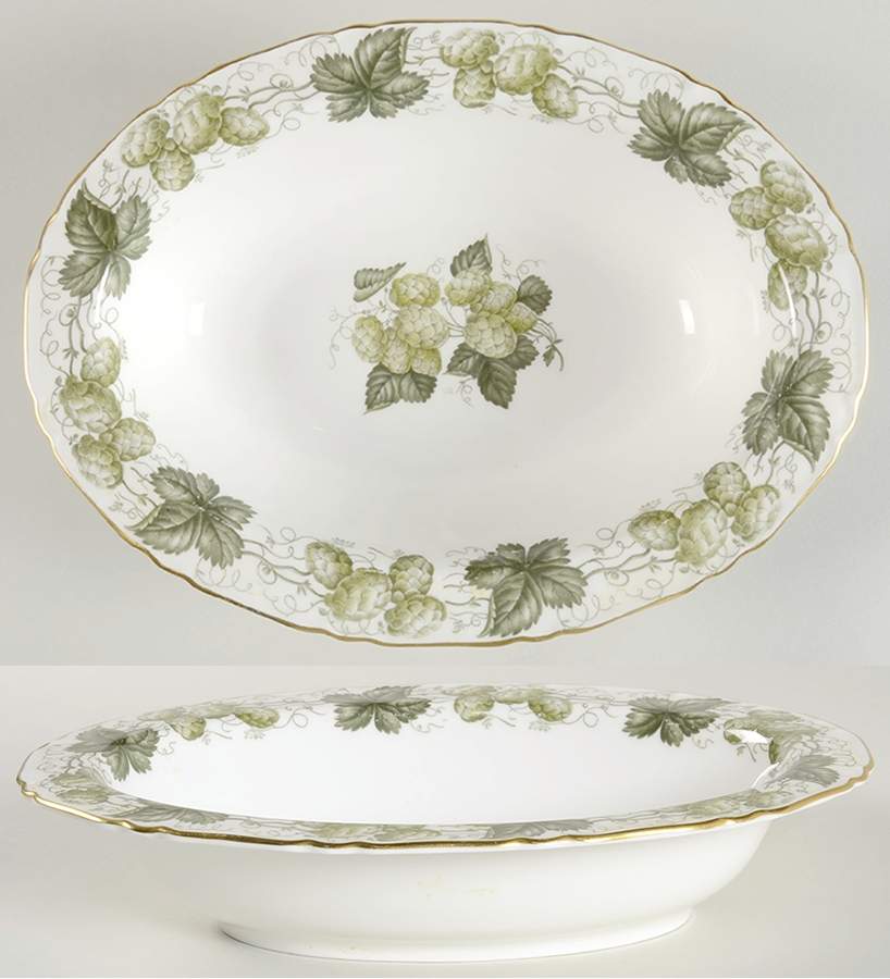 The Worcester Hop 10" Oval Vegetable Bowl by Royal Worcester-1