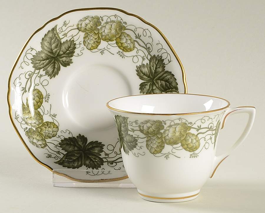 The Worcester Hop Flat Demitasse Cup & Saucer Set by Royal Worcester-1