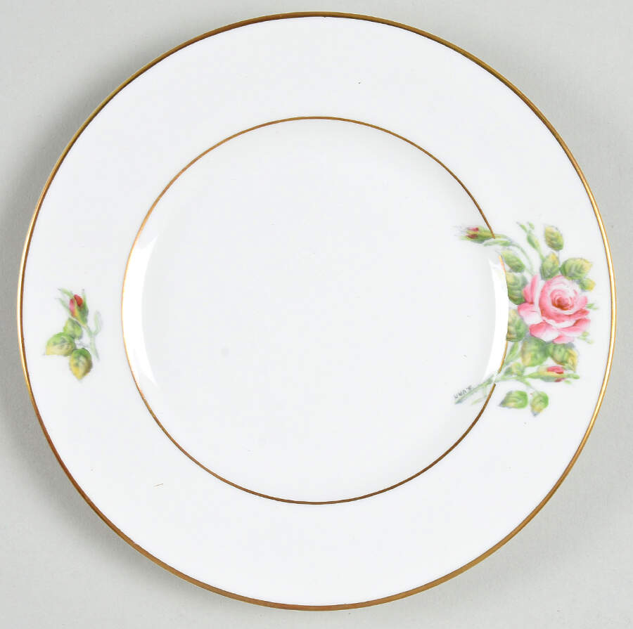 Worcester Rose (Dark Pink Rose) Bread & Butter Plate by Royal Worcester-1