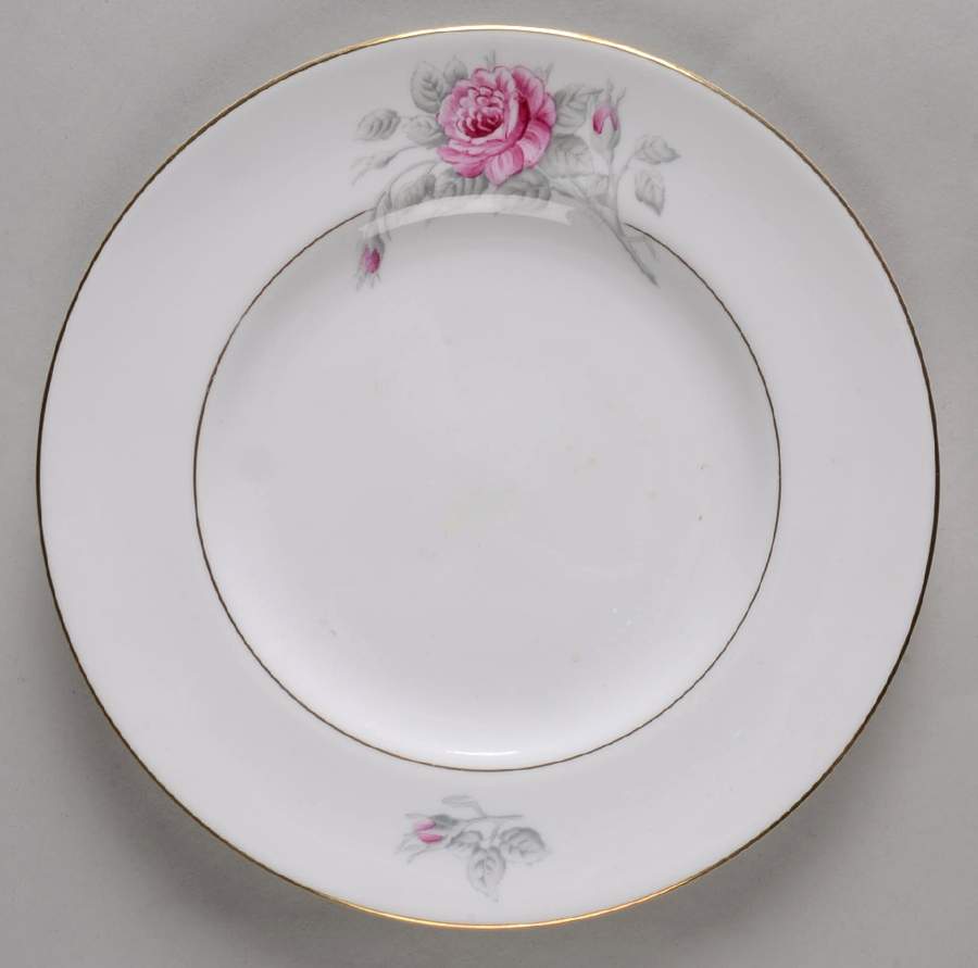 Worcester Rose (Dark Pink Rose) Salad Plate by Royal Worcester-1