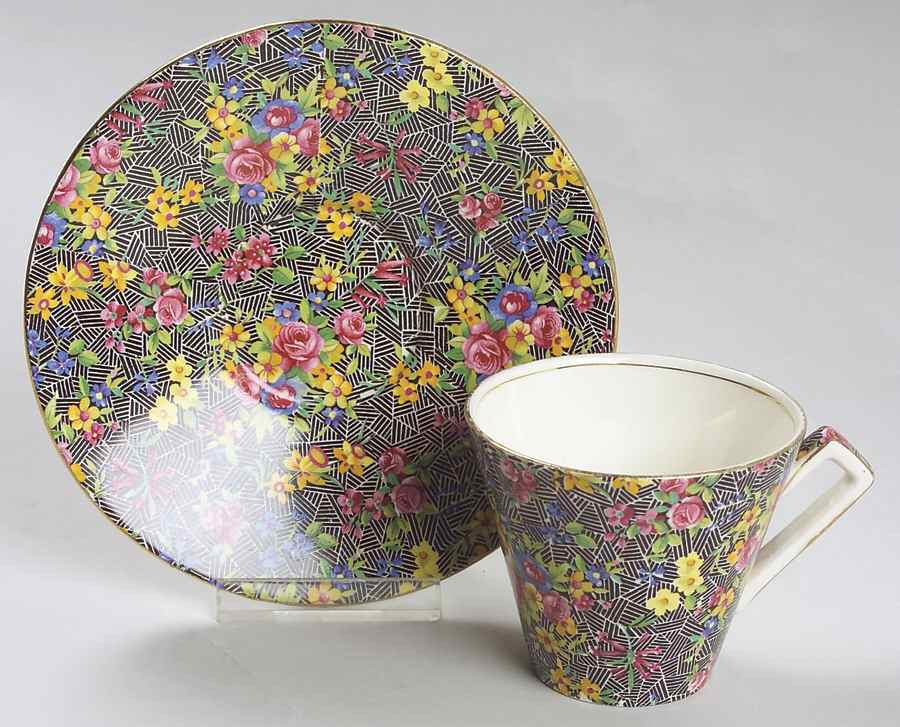 Cromer Flat Cup & Saucer Set by Royal Winton-1