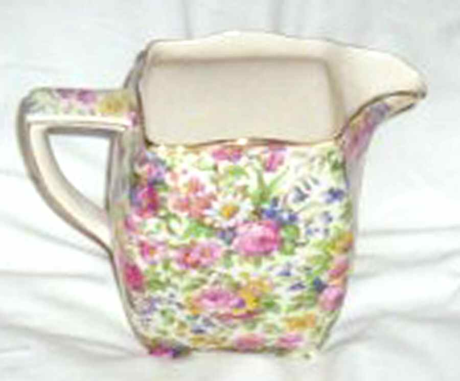 Summertime (Pre 1960, Cream Background, Gold Trim) 22 Oz Duval Jug by Royal Winton-1