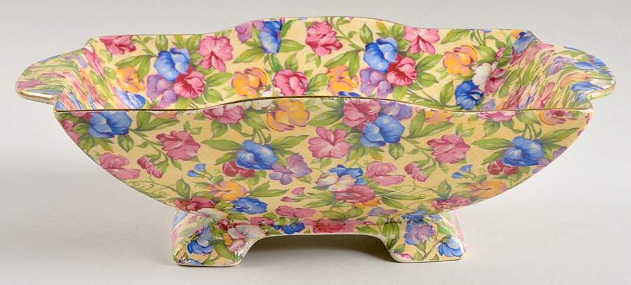 Sweet Pea 9" Rectangular Vegetable Bowl by Royal Winton-1