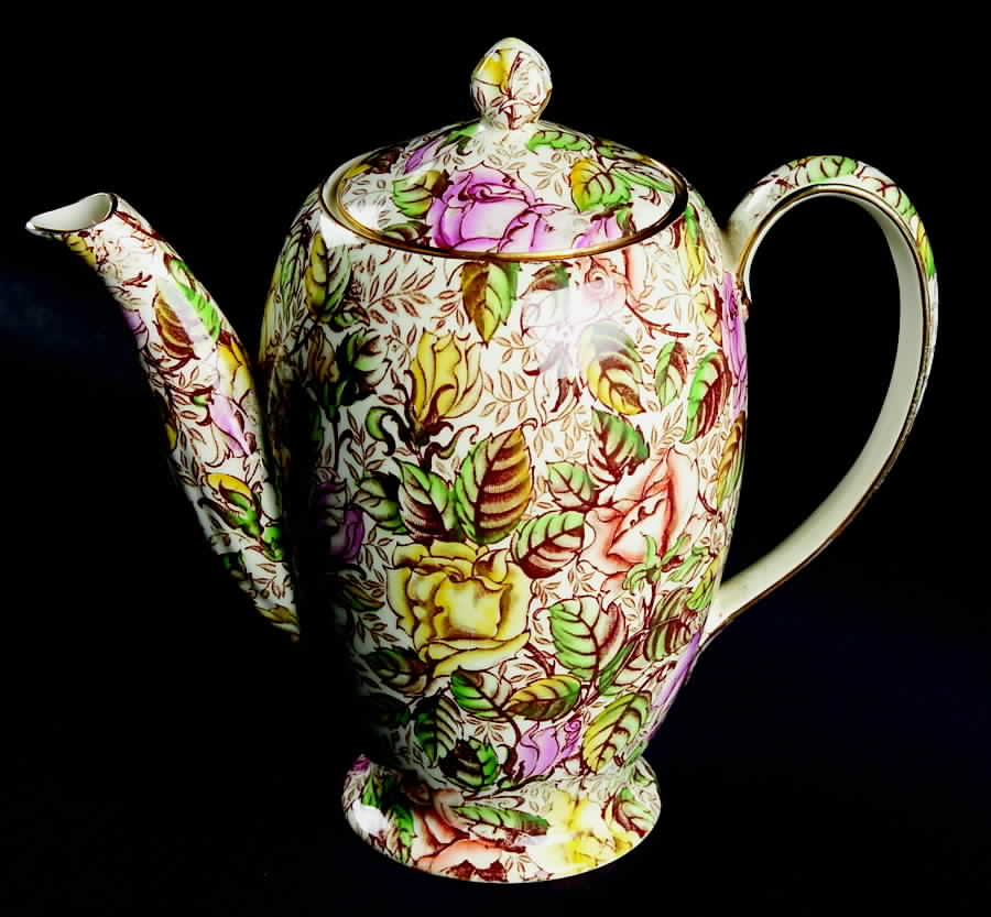 Winifred Albans Shape Coffee Pot & Lid by Royal Winton-1