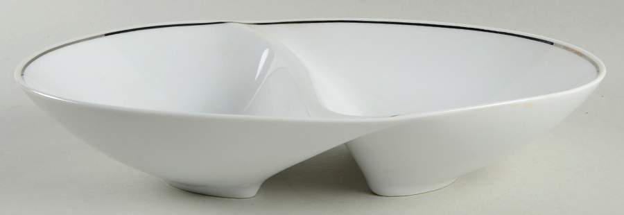 Windsor 11" Oval Divided Vegetable Bowl by Royal Crest (Japan)-1