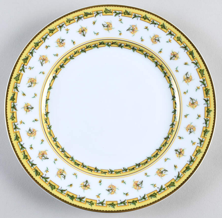 Bougainville Yellow Luncheon Plate by Raynaud-1