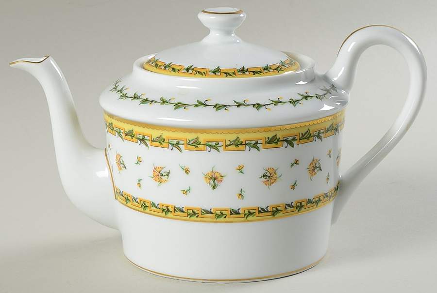 Bougainville Yellow Teapot & Lid by Raynaud-1