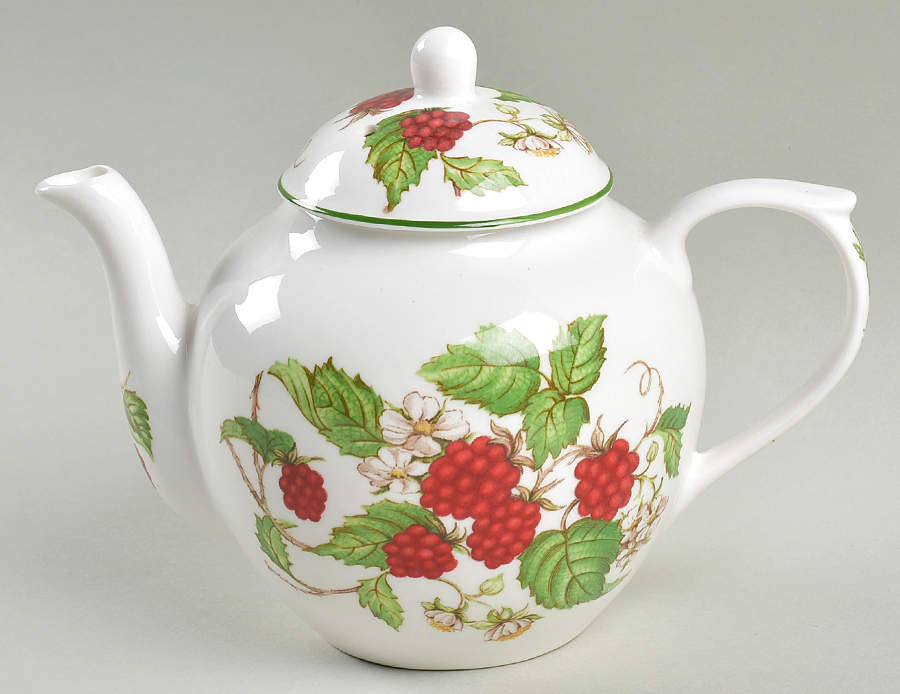 Fruit Garden Teapot & Lid by Roy Kirkham-1