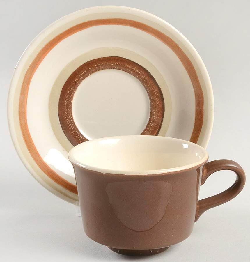 Santa Fe Flat Cup & Saucer Set by Royal (USA)-1
