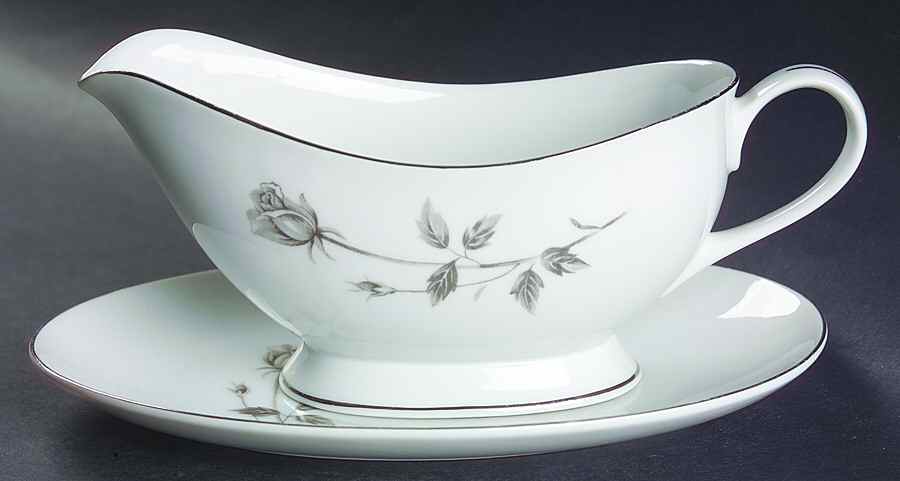 Monaco Rose Gravy Boat & Underplate by Royal Monaco-1