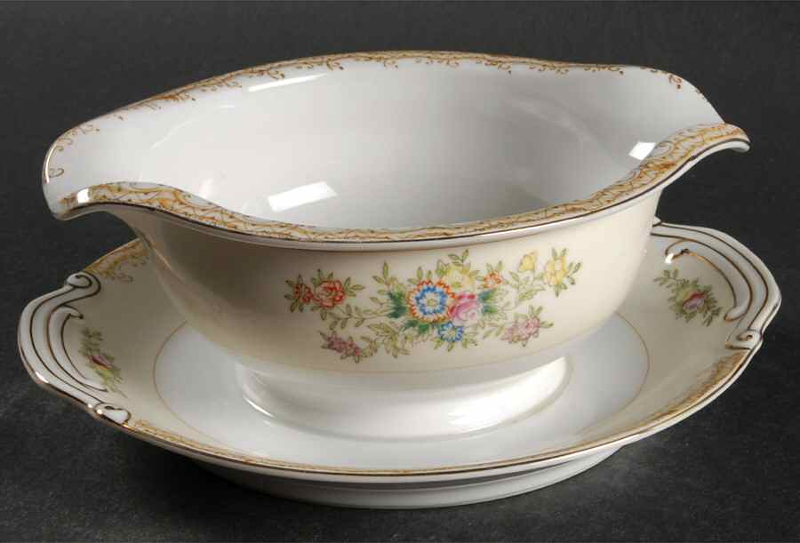 Milford Gravy Boat with Attached Underplate by Royal York (Japan)-1