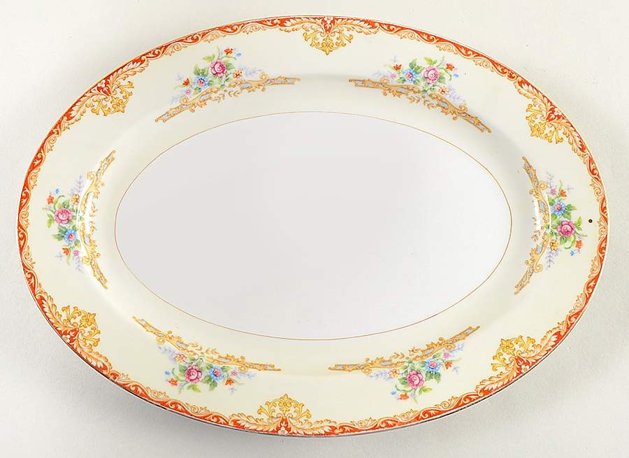 RYO1 (Japan) 12" Oval Serving Platter by Royal York (Japan)-1