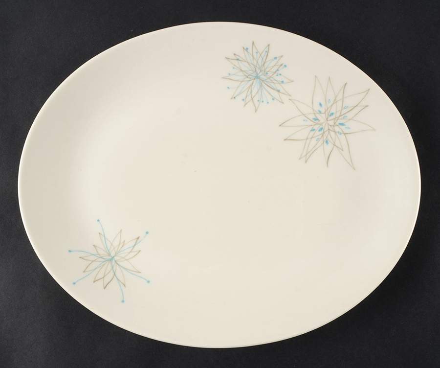 Sea Flower 11" Oval Serving Platter by Rice Islands-1