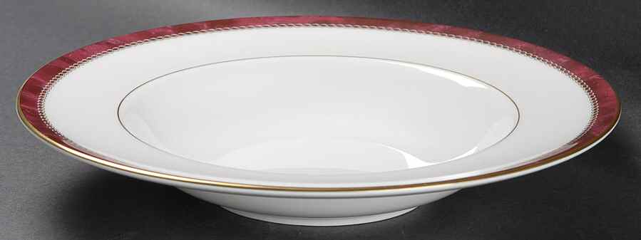 Medici Ruby Large Rim Soup Bowl by Royal Worcester-1
