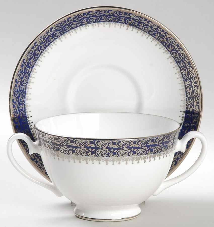 Ambassador Footed Cream Soup Bowl & Saucer Set by Royal Grafton-1