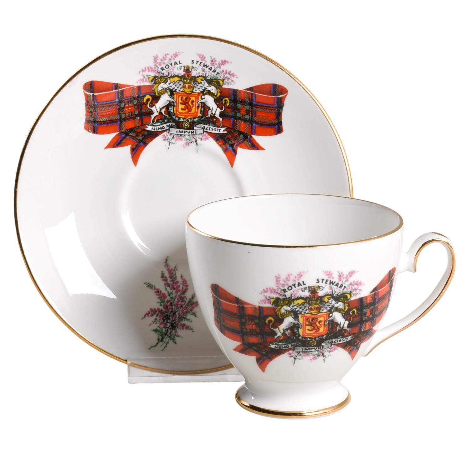 Coat of Arms (Smooth) Footed Cup & Saucer Set by Royal Grafton-1