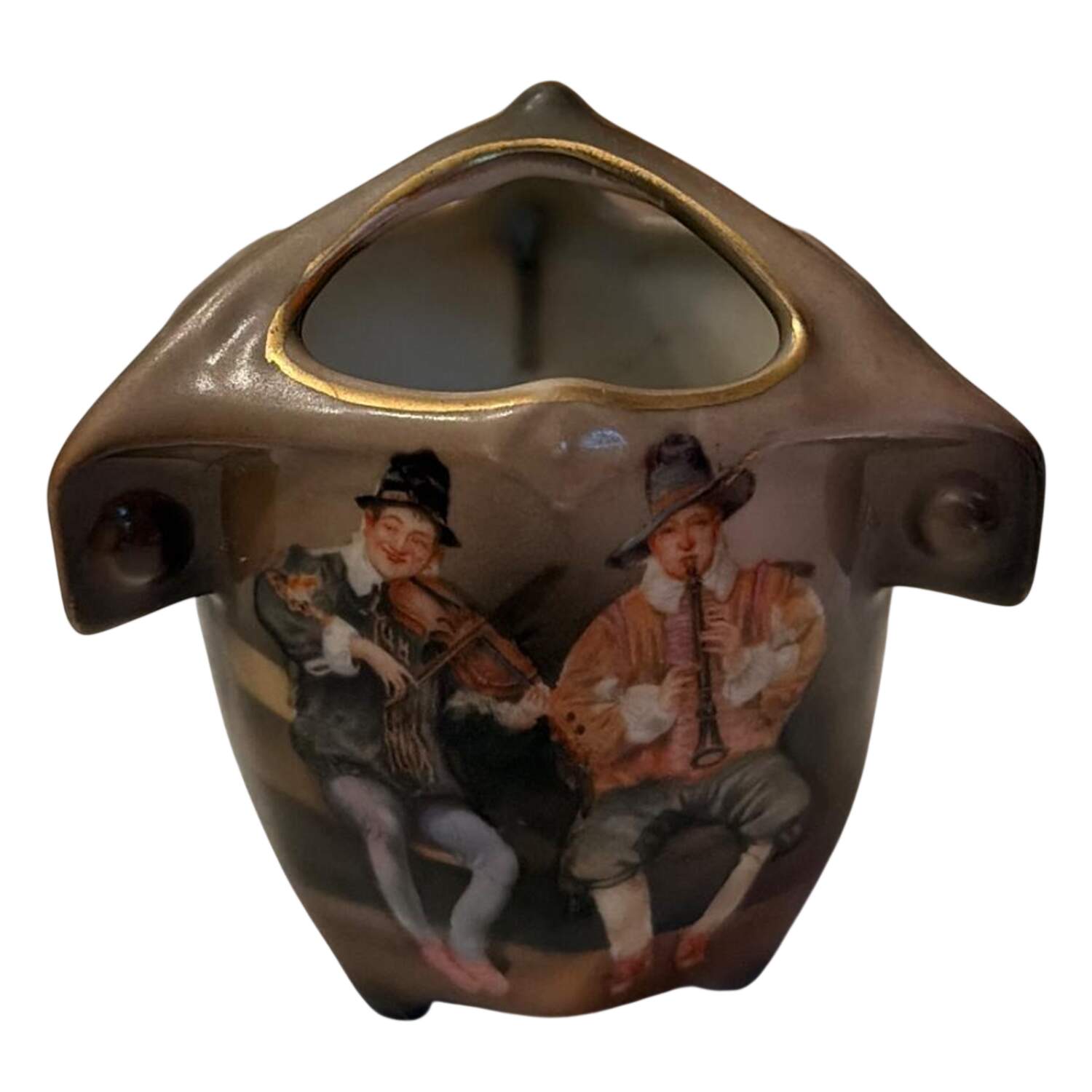 Peasant Musicians 3" Bud Vase by Royal Bayreuth-1