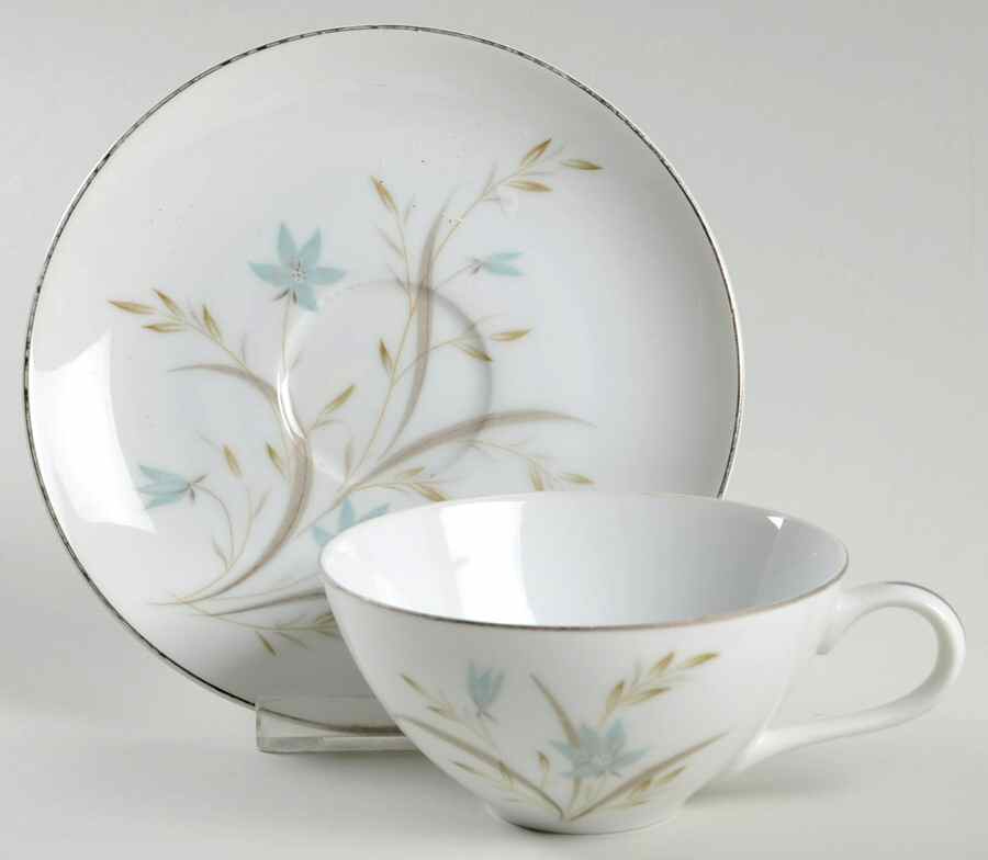 Glenrio Flat Cup & Saucer Set by Rose (Japan)-1