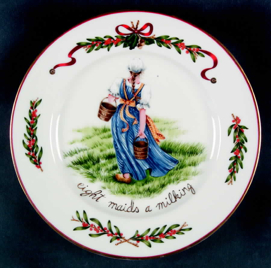 All The Days of Christmas Dessert/Pie Plate by Royal Gallery-1