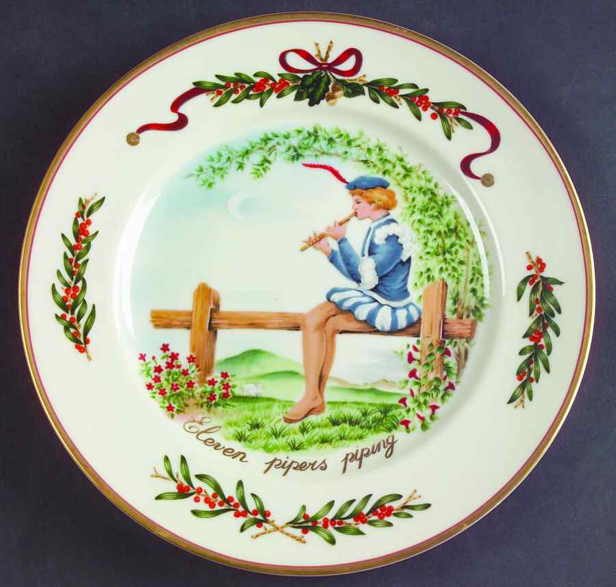 All The Days of Christmas Dessert/Pie Plate by Royal Gallery-1