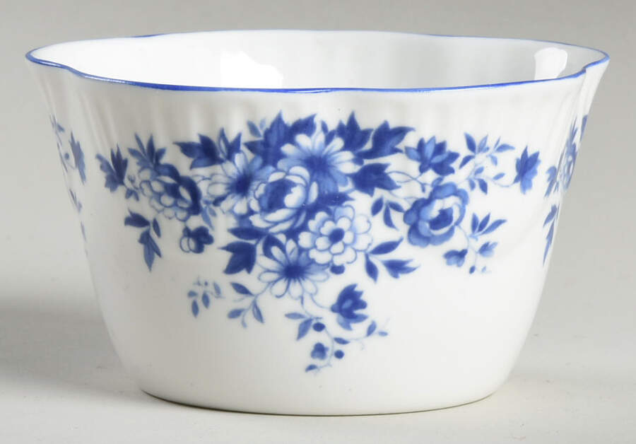 Petite Blue Mini Open Sugar Bowl by Royal York (England)-1