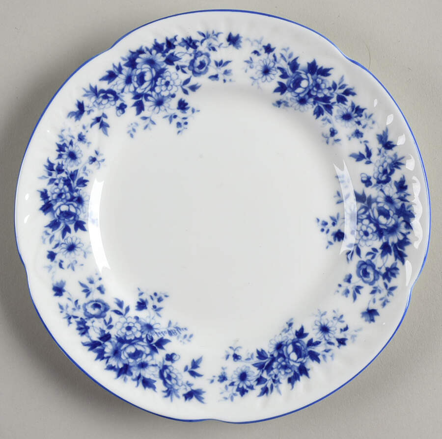 Petite Blue Bread & Butter Plate by Royal York (England)-1