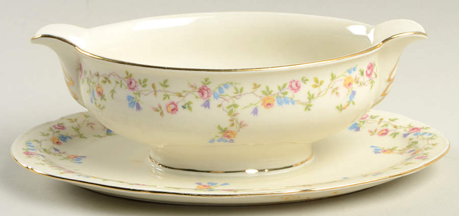 8754 Gravy Boat with Attached Underplate by Royal Bohemian-1