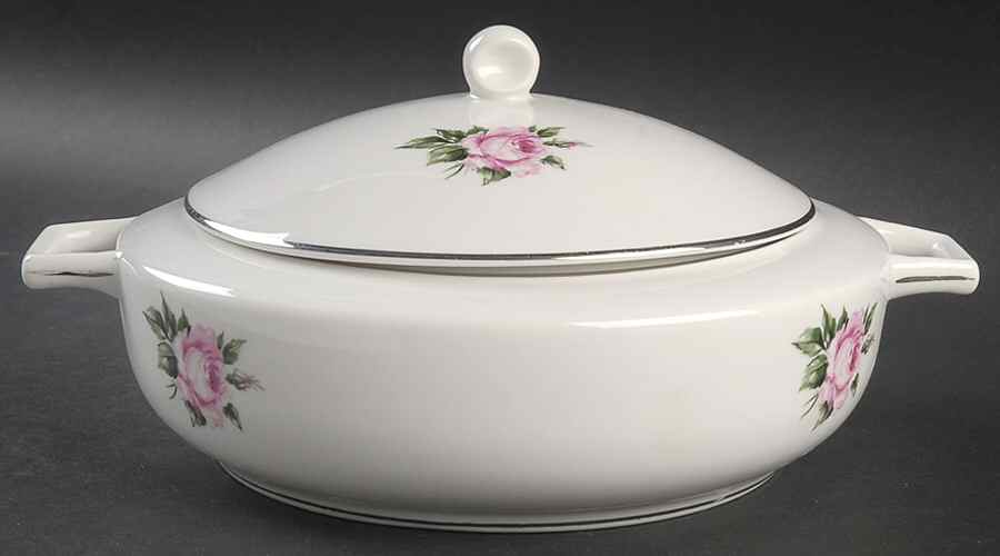 Margaret Rose Round Covered Vegetable by Royal Chatham-1