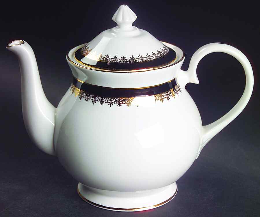 Viscount Black Teapot & Lid by Royal Grafton-1
