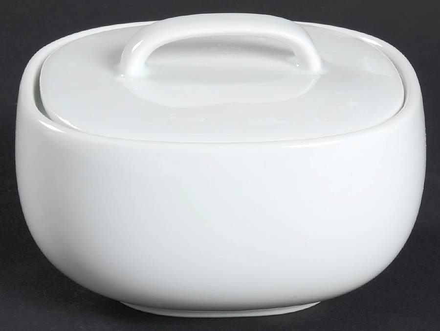 Moon White Sugar Bowl & Lid by Rosenthal - Continental-1