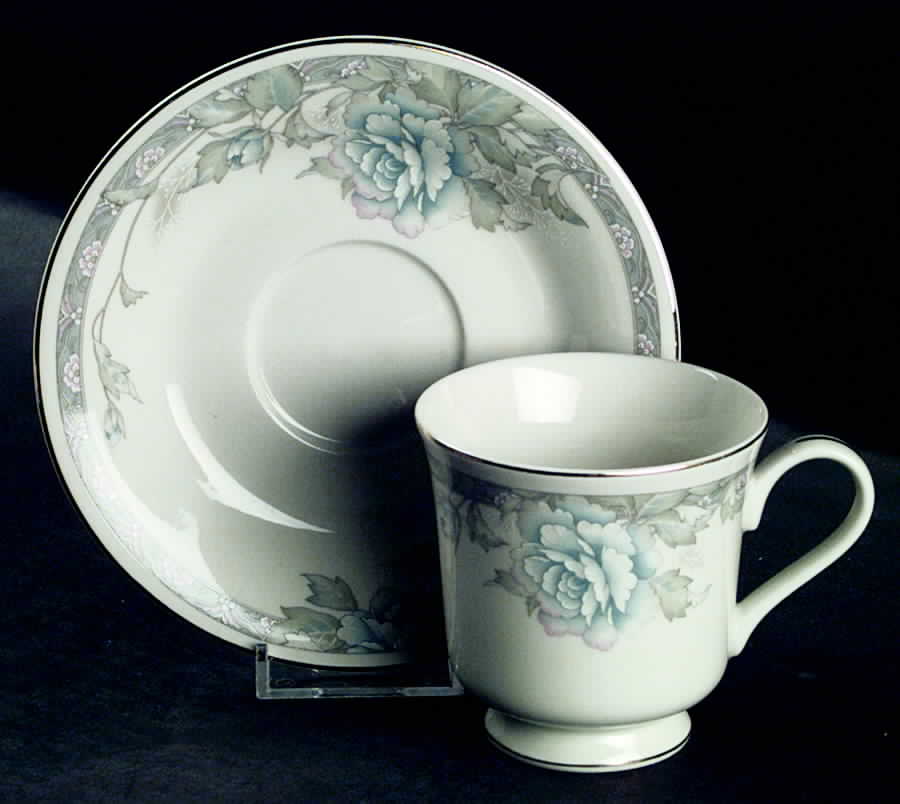 Bouquets of Blue Footed Cup & Saucer Set by Royal Limited-1