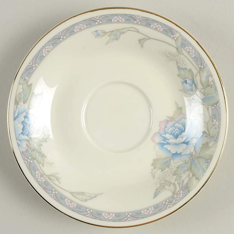 Bouquets of Blue Saucer by Royal Limited-1