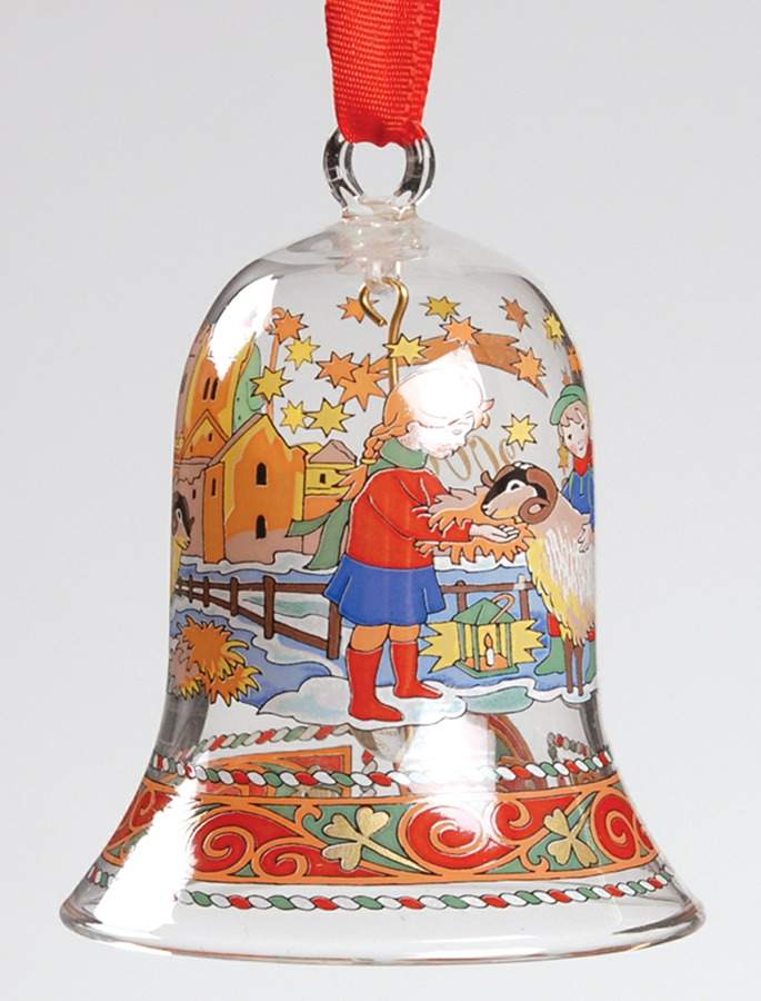 Annual Crystal Christmas Bell Ireland - No Box by Hutschenreuther-1