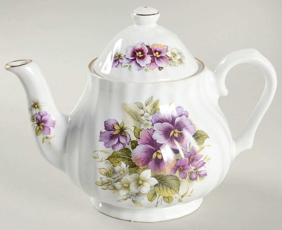 Pansy Small Teapot & Lid by Royal Patrician-1