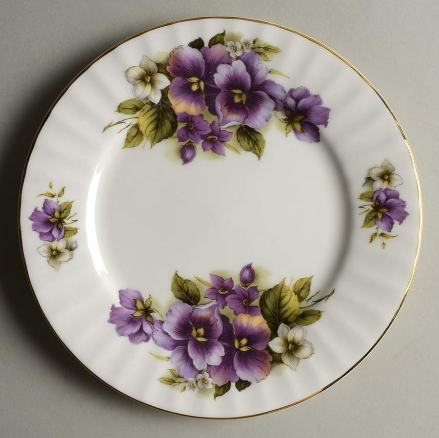 Pansy Salad/Dessert Plate by Royal Patrician-1