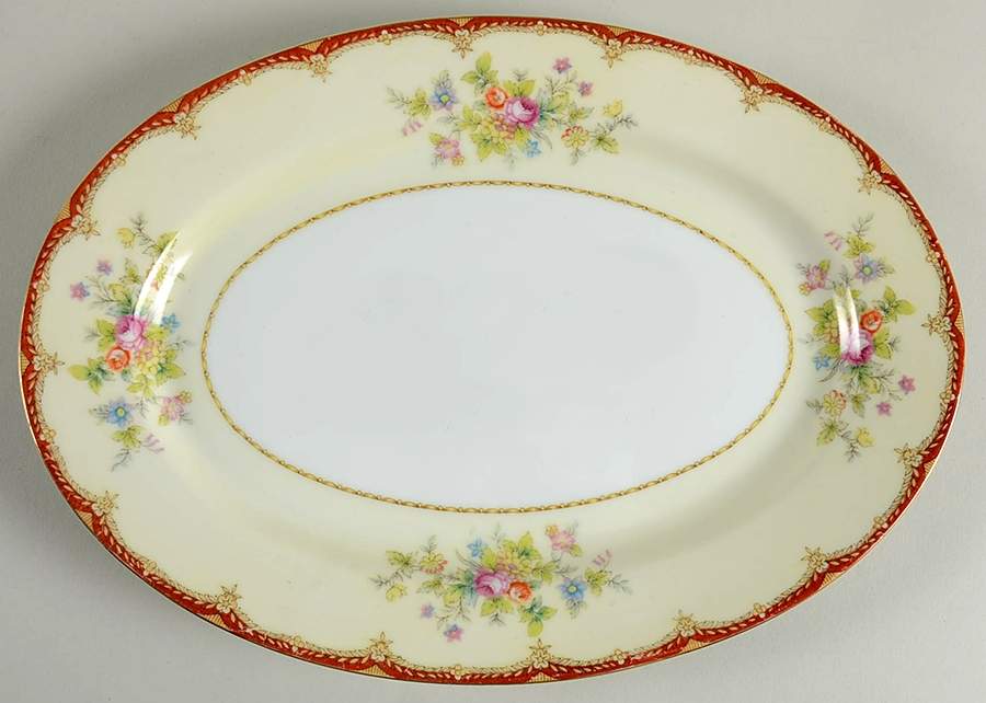 REA1 12" Oval Serving Platter by Reading (Japan)-1