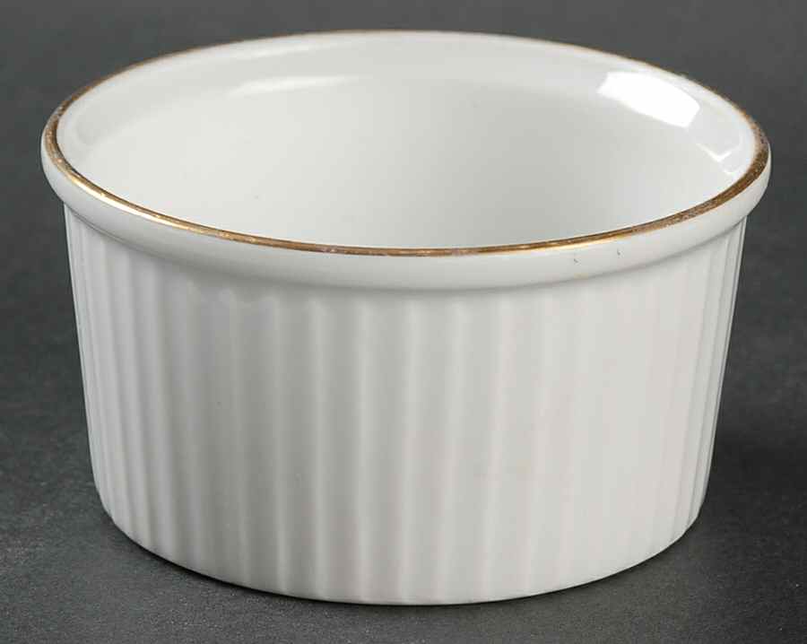 White & Gold Ramekin by Royal Worcester-1