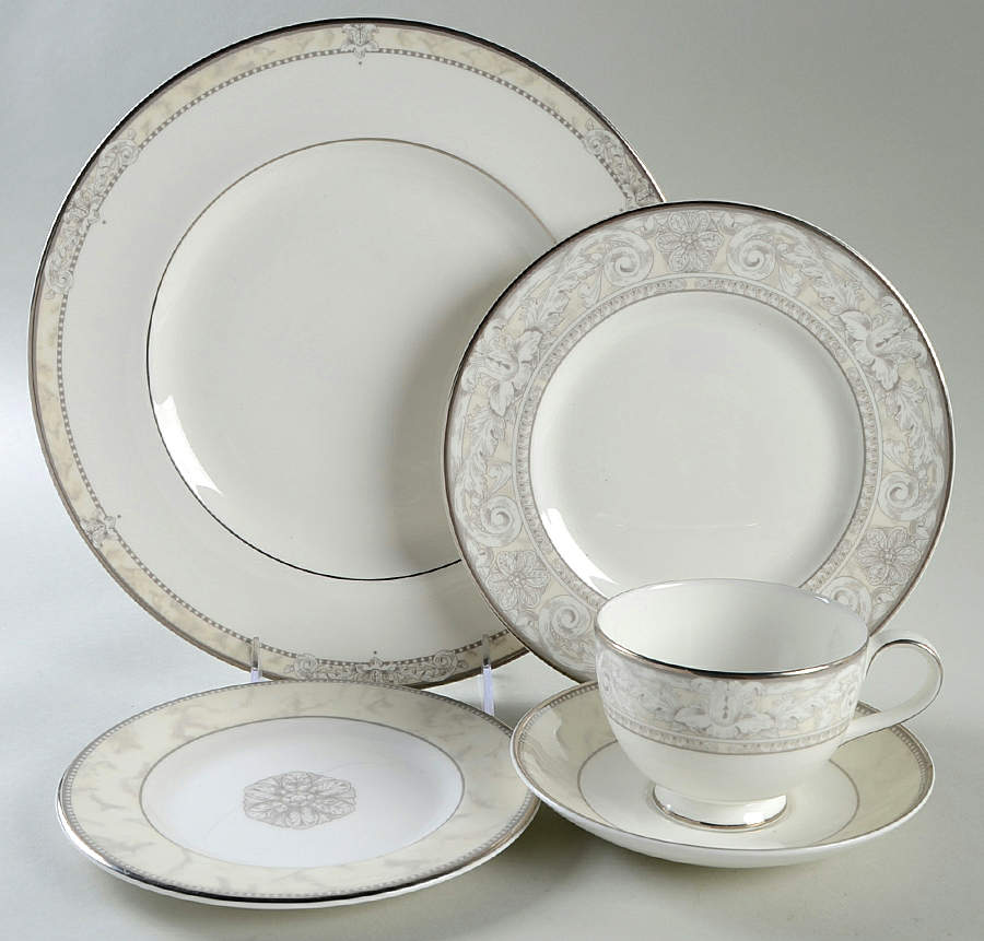 Naples Platinum 5 Piece Place Setting by Royal Doulton-1