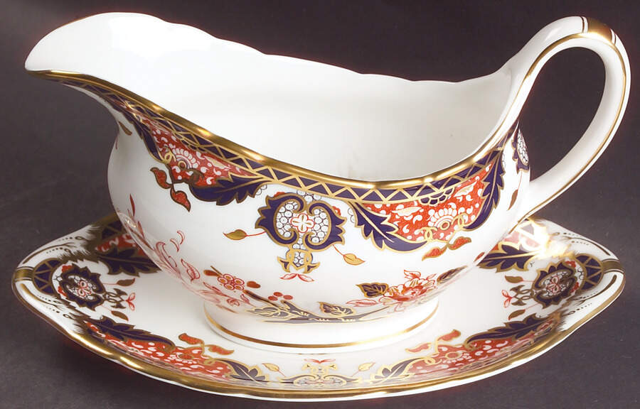 Derby Japan Gravy Boat & Underplate by Royal Crown Derby-1