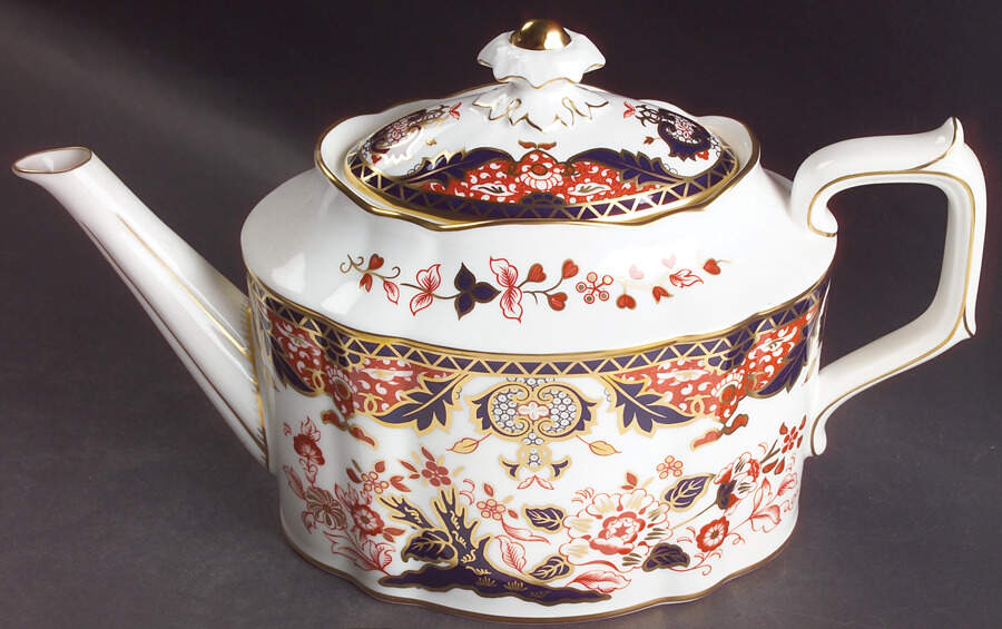 Derby Japan Teapot & Lid by Royal Crown Derby-1