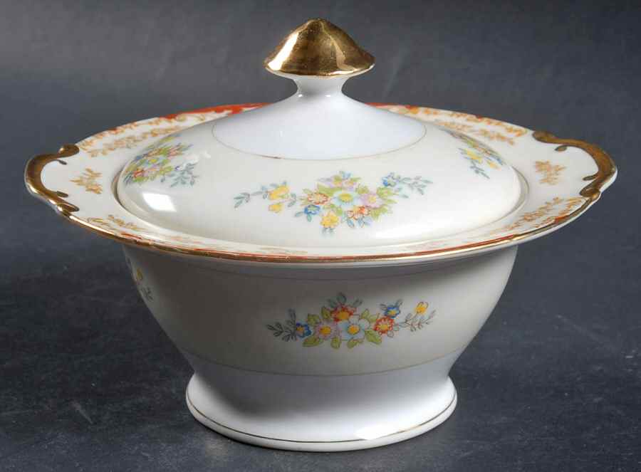 RCJ8 Sugar Bowl & Lid by Royal China Japan-1