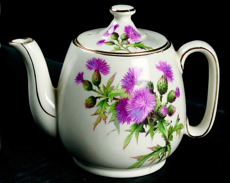 Thistle (Pink) Individual Teapot & Lid by Royal Winton-1