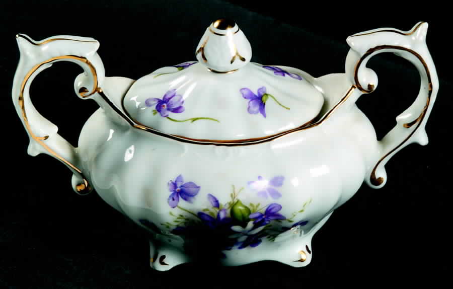 Spring Violets Sugar Bowl & Lid by Rossetti-1