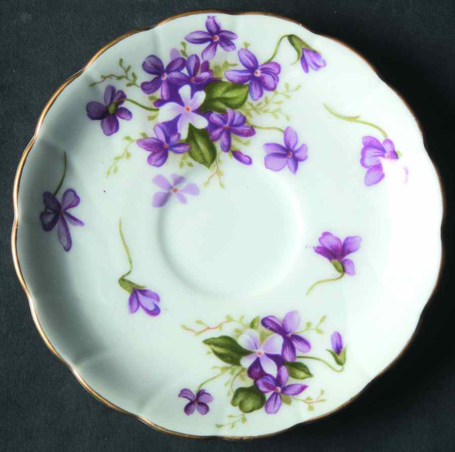 Spring Violets Saucer for Footed Demitasse Cup by Rossetti-1
