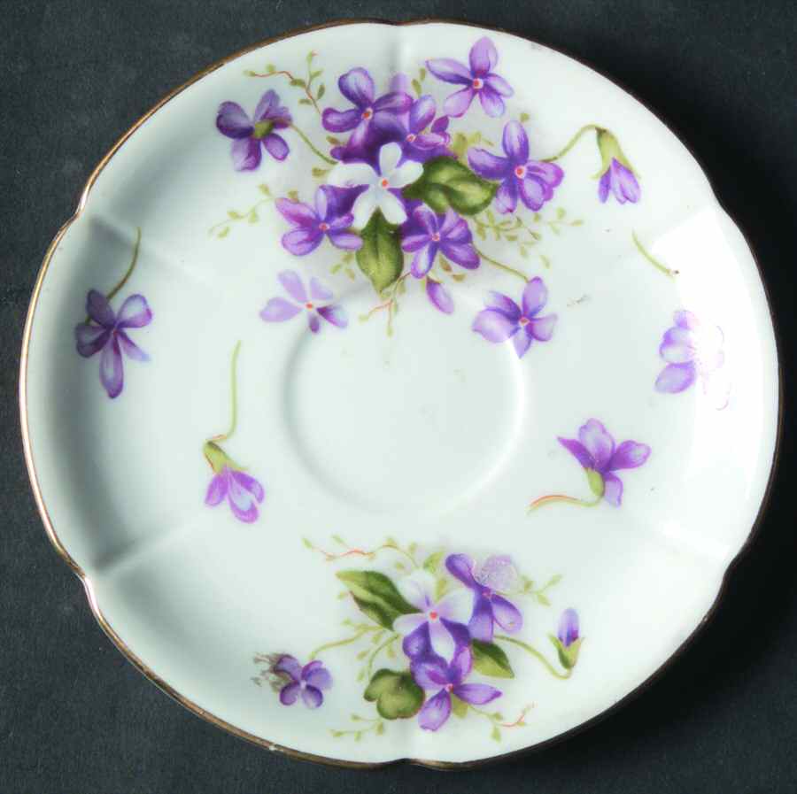 Spring Violets Saucer for Footed Demitasse Cup by Rossetti-1