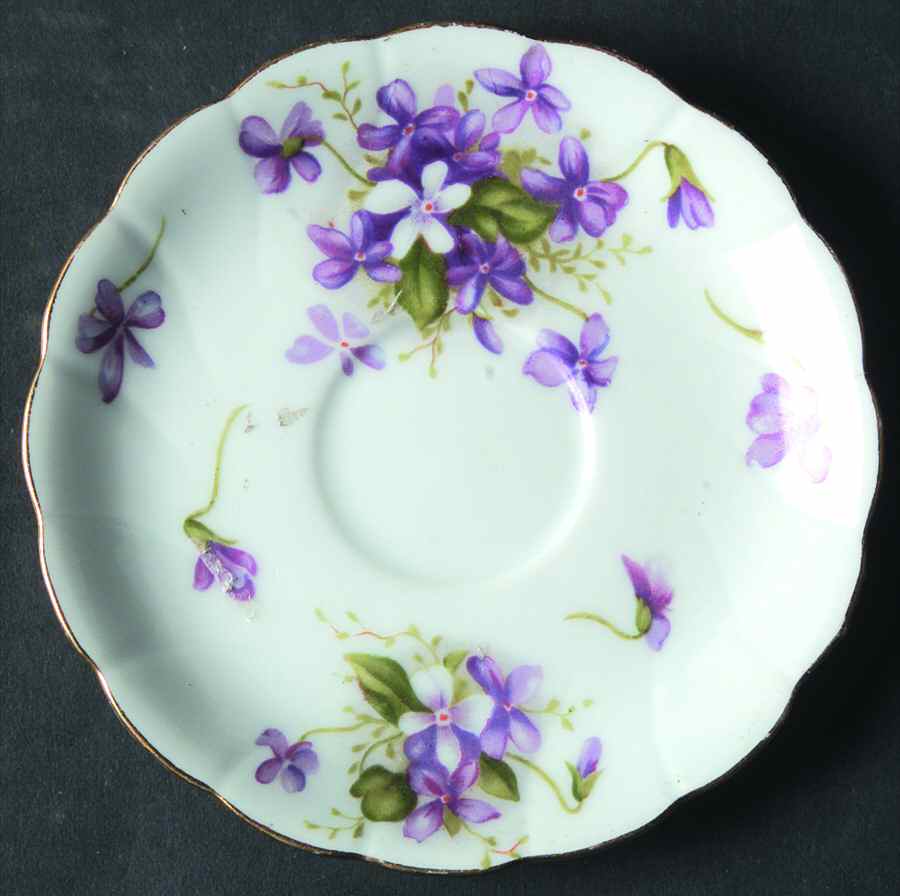 Spring Violets Saucer for Footed Demitasse Cup by Rossetti-1